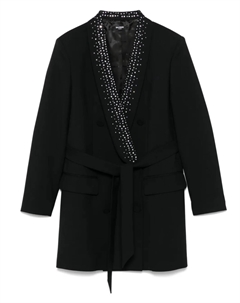 Платье, украшенное стразами, черный Balmain kids