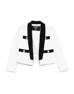 Однобортный блейзер, белый Balmain kids