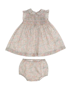 Комплект из платья и блумеров, нейтральный Bonpoint