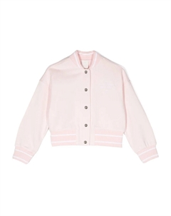 Бомбер с отделкой в полоску, розовый Givenchy kids