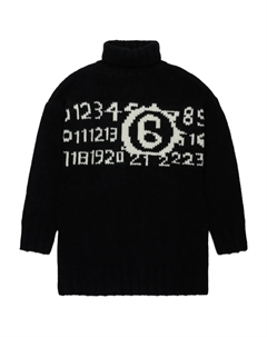 Kids платье с принтом Numbers, черный Mm6 maison margiela