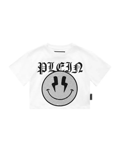 Укороченная футболка Smile, белый Philipp plein