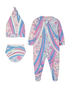 Пижамный комплект с принтом Фонтане, розовый Pucci junior