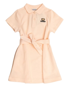 Платье с поясом Kids, розовый Burberry