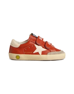 Кеды на липучках с нашивкой, красный Golden goose