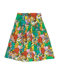 Юбка с графичным принтом и сборками, зеленый Stella mccartney kids