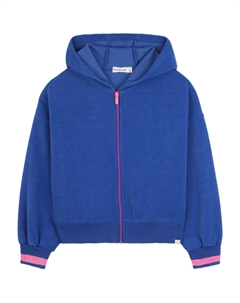 Толстовка на молнии с капюшоном, синий Billieblush