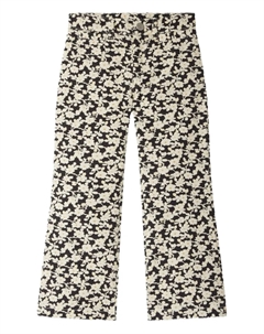Брюки с цветочным принтом, черный Bonpoint