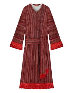 Платье с узором зигзаг, красный Missoni