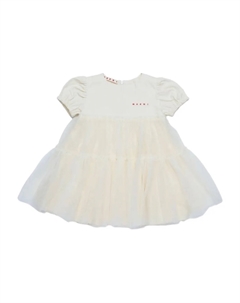 Платье из тюля с рукавами-фонариками, нейтральный Marni kids