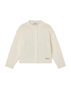 Кардиган с контрастным подолом, белый Pucci junior