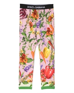 Kids брюки с логотипом на поясе, розовый Dolce&gabbana