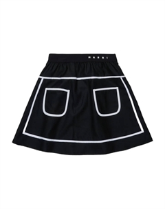 Юбка с контрастной отделкой, черный Marni kids