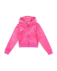 Велюровое худи на молнии, розовый Juicy couture kids