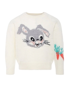 Джемпер с узорчатым жаккардом, белый Molo