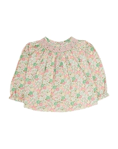 Блузка Griotte с цветочным принтом и сборками, розовый Bonpoint