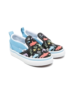 Слипоны с контрастной подошвой, синий Vans kids