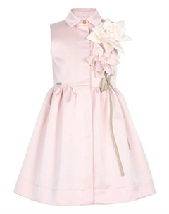 Платье-рубашка с цветочной аппликацией, розовый Jessie and james kids