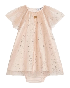 Kids платье из тюля с блестками, розовый Dolce&gabbana