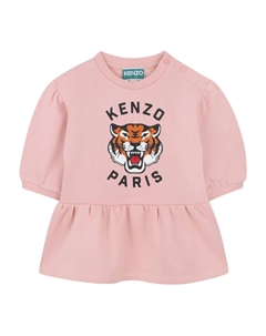 Платье с принтом Tiger, розовый Kenzo kids