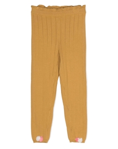 Брюки Moldavia в рубчик с помпонами, желтый Louise misha