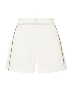 Шорты с завышенной талией и складками, белый Tory burch