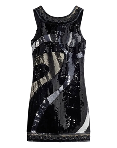 Мини-платье без рукавов с пайетками от, черный Pucci