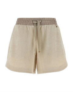 Шорты с эластичной талией и завязками на шнурке, нейтральный Herno