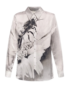 Рубашка с графическим принтом, серый Tory burch