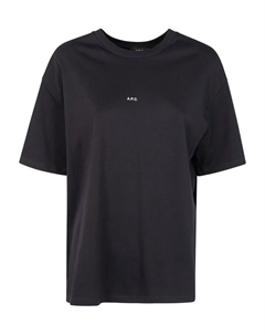 Футболка из хлопка с логотипом, черный A.p.c.