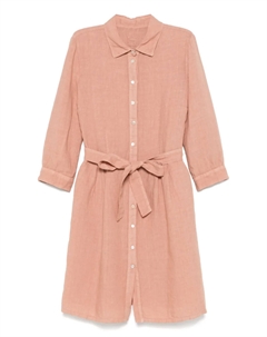 Льняное мини-платье, розовый 120% lino