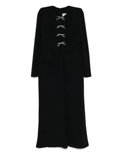 Платье миди с бантом, черный Elie saab