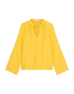 Льняная блузка с рукавами-колокол, желтый Marc o'polo