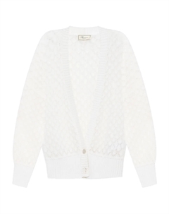 Кардиган ажурной вязки, белый Blumarine