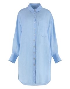 Платье-рубашка из льна, синий 120% lino