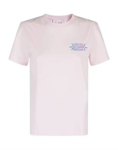 Футболка из хлопка с вышивкой, розовый Mc2 saint barth