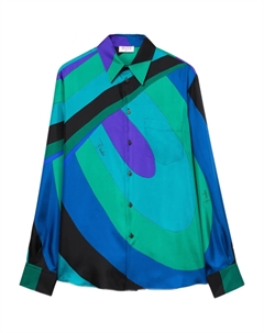 Рубашка с абстрактным принтом, зеленый Pucci