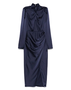 Платье со сборками, синий Self-portrait