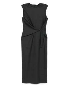 Платье миди без рукавов, серый Brunello cucinelli