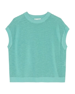 Топ крючком с короткими рукавами, синий Marc o'polo