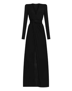 Платье с запахом спереди и длинными рукавами, черный Dsquared2