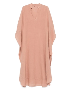 Льняное платье миди, розовый 120% lino