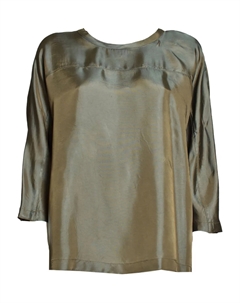 Блузка с атласной отделкой, зеленый Aspesi