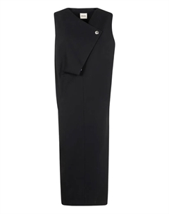 Асимметричное платье без рукавов, черный Khaite