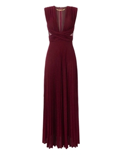 Плиссированное платье, красный Elisabetta franchi