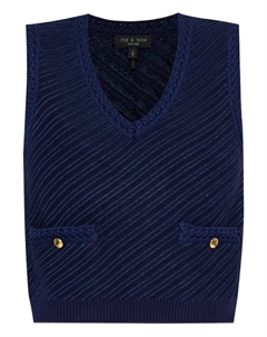 Вязаный жилет, синий Rag & bone