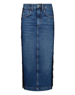 Юбка джинсовая с кружевом, синий Liu jo