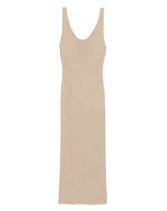 Платье миди с металлизированными нитями, золотой Mc2 saint barth