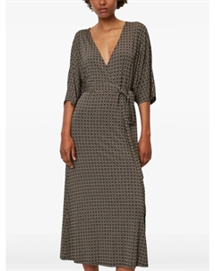 Платье миди с поясом и цветочным принтом, коричневый Marc o'polo