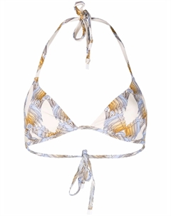Лиф бикини с принтом, нейтральный Tory burch